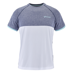 Babolat Play Crew Neck Tee Men White Blue